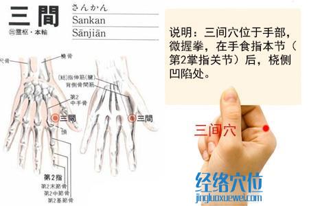 三間穴位位置圖