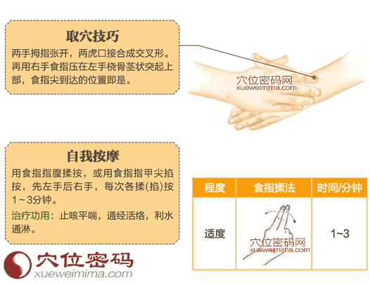 圖解列缺穴