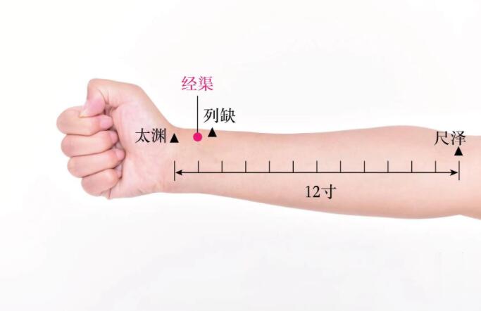 經渠穴的準確位置圖及功效視頻位位置圖