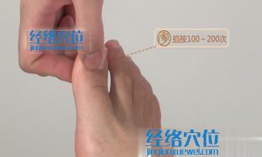 按摩隱白穴