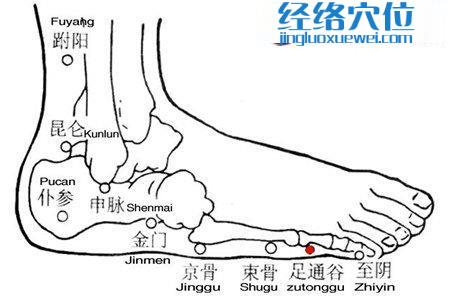 足通谷穴的位置圖