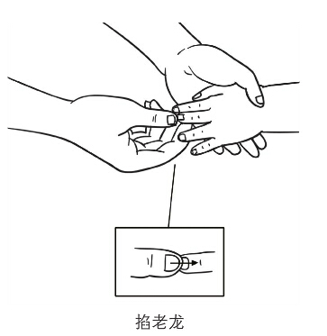 掐揉五指節