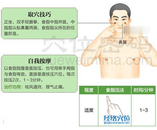 高清圖解迎香穴的準確位置圖