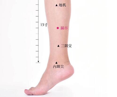 漏谷的準確位置圖及功效視頻位位置圖
