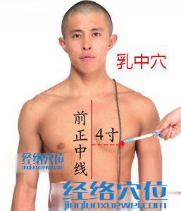 乳中穴的準(zhǔn)確位置圖