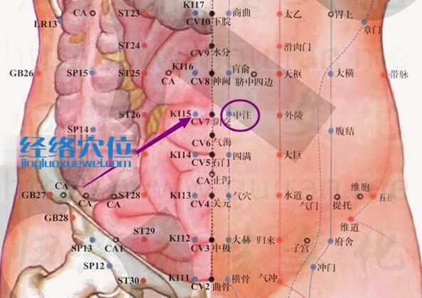 中注穴的準確位置圖