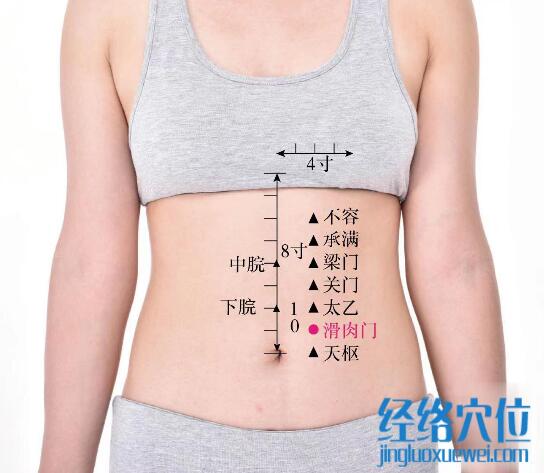 滑肉門的準確位置圖及功效視頻位位置圖