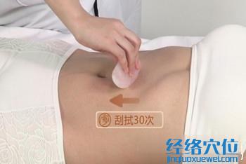 治療妊娠嘔吐的穴位：中脘穴的刮痧方法